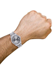 Mens Rolex Datejust Watch 16200 | Fluted Bezel | 36Mm | Silver Roman Numeral Dial | Jubilee Band