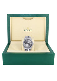 Womens Rolex Datejust Watch 16200  | 36Mm | Silver Roman Numeral Dial | Fluted Bezel | Jubilee Band
