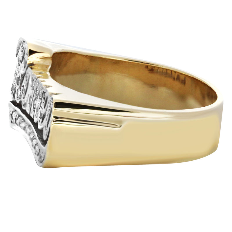 14K Diamond Gold Name Ring | Appx. 14.8 Grams