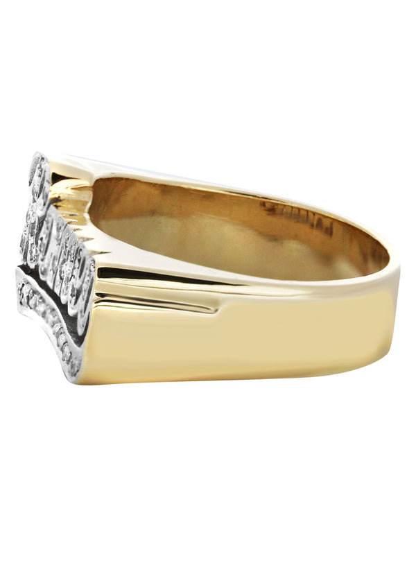 14K Diamond Gold Name Ring | Appx. 14.8 Grams