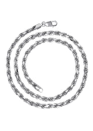 Silver Chain - Mens White Chain / Rope Chain