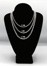 Silver Chain - Mens White Chain / Rope Chain