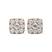 Men's Jewelry - VVS Lab Diamond Cluster Stud Earrings For Men | 14K Rose Gold
