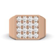 Men's Jewelry - Men's VVS Lab Diamond Square Diamond Ring | Rose Gold
