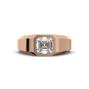 Men's Jewelry - Men's VVS Lab Diamond Princess Cut Solitaire Engagement Ring | Rose Gold
