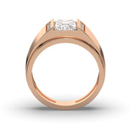 Men's Jewelry - Men's VVS Lab Diamond Emerald Cut Engagement Ring | Rose Gold