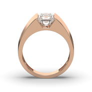 Men's Jewelry - Men's VVS Lab Diamond Princess Cut Solitaire Engagement Ring | Rose Gold