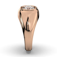Men's Jewelry - Men's VVS Lab Diamond Round Brilliant Cut Solitaire Engagement Ring | Rose Gold