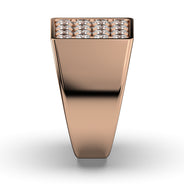 Men's Jewelry - Men's VVS Lab Diamond Square Diamond Ring | Rose Gold