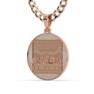 Men's VVS Lab Diamond Customizable Rose Gold Last Supper Necklace Pendant