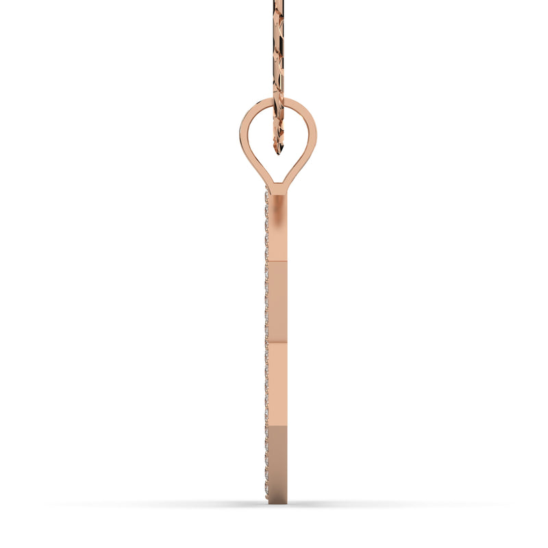 Men's VVS Lab Diamond Customizable Rose Gold Star of David Necklace Pendant