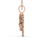 Men's Rose Gold VVS Lab Grown Diamond Customizable Jesus Necklace Pendant