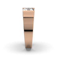 Men's Jewelry - Men's VVS Lab Diamond Princess Cut Solitaire Engagement Ring | Rose Gold