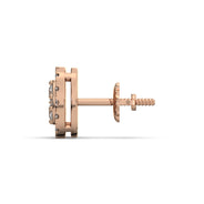 Men's Jewelry - VVS Lab Diamond Cluster Stud Earrings For Men | 14K Rose Gold