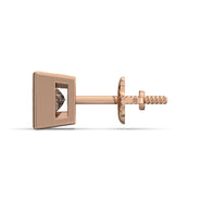 Men's Jewelry - VVS Lab Diamond Princess Cut Stud Earrings For Men | 14K Rose Gold