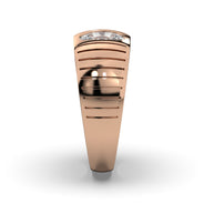 Men's Jewelry - Men's VVS Lab Diamond Oval Solitaire Engagement Ring |  Rose Gold