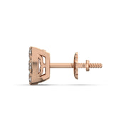 Men's Jewelry - VVS Lab Diamond Cluster Stud Earrings For Men | 14K Rose Gold