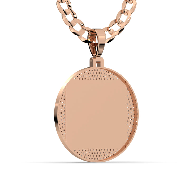 Men's VVS Lab Diamond Customizable Rose Gold Last Supper Necklace Pendant