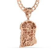 Men's Rose Gold VVS Lab Grown Diamond Customizable Jesus Necklace Pendant