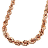 10K Rose Gold Rope Necklace / 3 MM