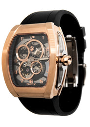 Frost NYC Mens Watch - Automatic Skeleton Rose Sport Watch | FRST-01-RC | Black