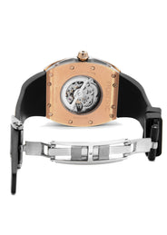 Frost NYC Mens Watch - Automatic Skeleton Rose Sport Watch | FRST-01-RC | Black