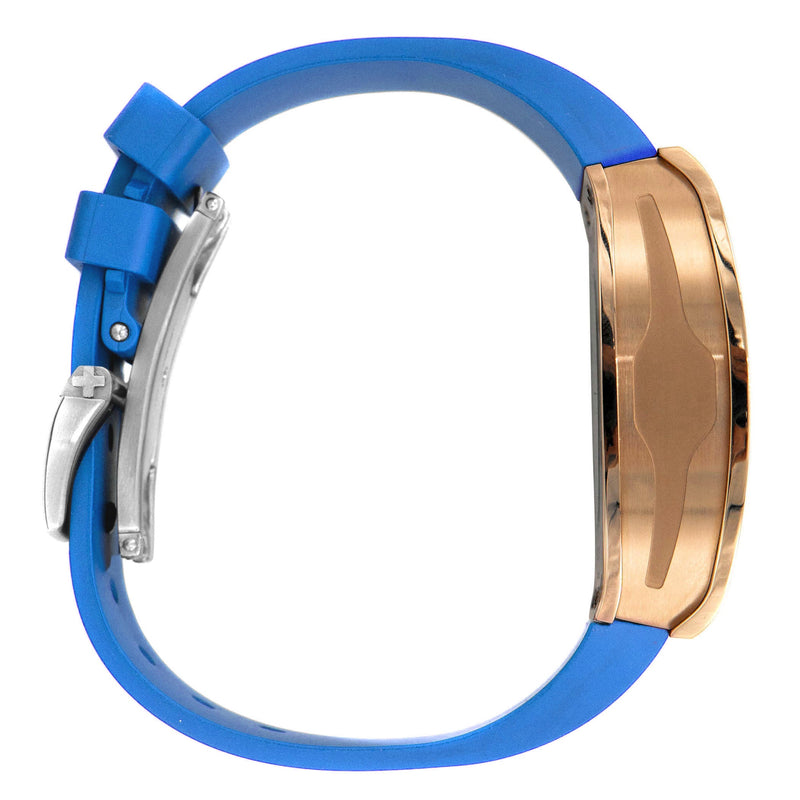 Frost NYC Mens Watch - Automatic Skeleton Rose Sport Watch | FRST-01-RC | Blue