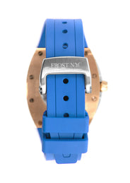 Frost NYC Mens Watch - Automatic Skeleton Rose Sport Watch | FRST-01-RC | Blue