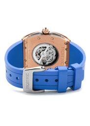 Frost NYC Mens Watch - Automatic Skeleton Rose Sport Watch | FRST-01-RC | Blue