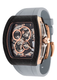 Frost NYC Mens Watch - Automatic Skeleton Carbon Fiber Rose Sport Watch | FRST-01-CFR | Gray