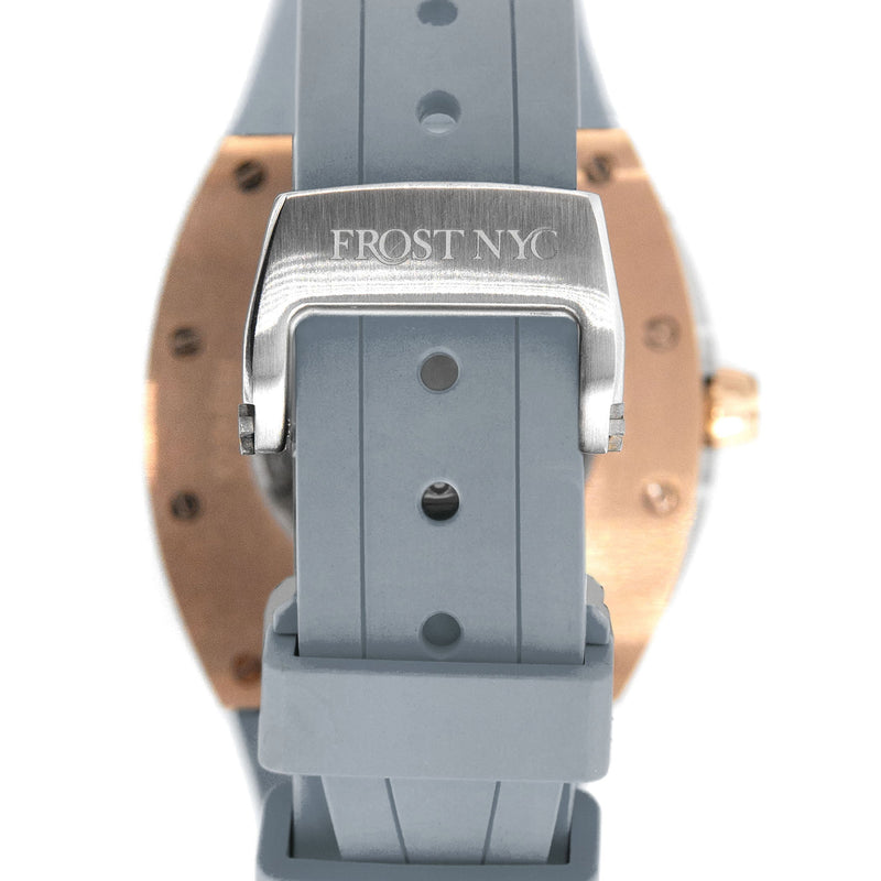 Frost NYC Mens Watch - Automatic Skeleton Rose Sport Watch | FRST-01-RC | Gray