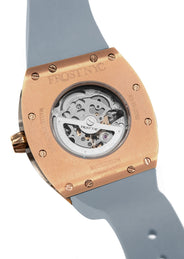 Frost NYC Mens Watch - Automatic Skeleton Rose Sport Watch | FRST-01-RC | Gray