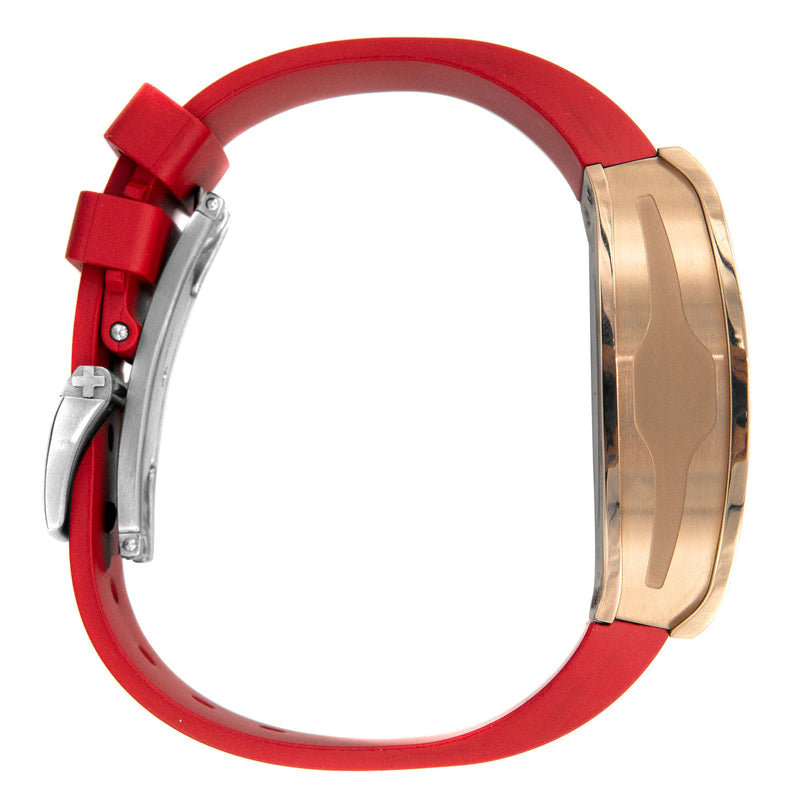 Frost NYC Mens Watch - Automatic Skeleton Rose Sport Watch | FRST-01-RC | Red