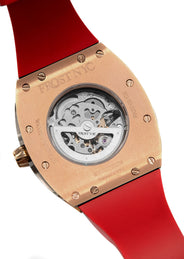 Frost NYC Mens Watch - Automatic Skeleton Rose Sport Watch | FRST-01-RC | Red