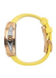 Frost NYC Mens Watch - Automatic Skeleton Rose Sport Watch | FRST-01-RC | Yellow