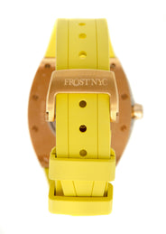 Frost NYC Mens Watch - Automatic Skeleton Rose Sport Watch | FRST-01-RC | Yellow