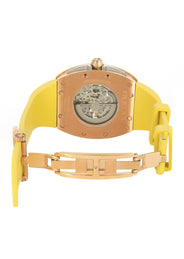 Frost NYC Mens Watch - Automatic Skeleton Rose Sport Watch | FRST-01-RC | Yellow
