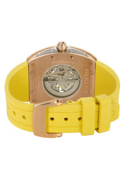 Frost NYC Mens Watch - Automatic Skeleton Rose Sport Watch | FRST-01-RC | Yellow
