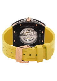Frost NYC Mens Watch - Automatic Skeleton Carbon Fiber Rose Sport Watch | FRST-01-CFR | Yellow