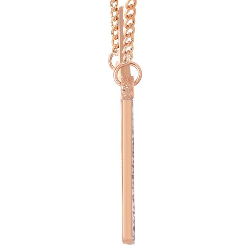 14K Rose Gold  Full Diamond Script Name Necklace | Style #117