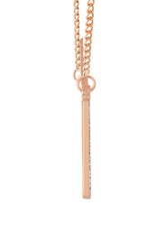 14K Rose Gold  Full Diamond Script Name Necklace | Style #117