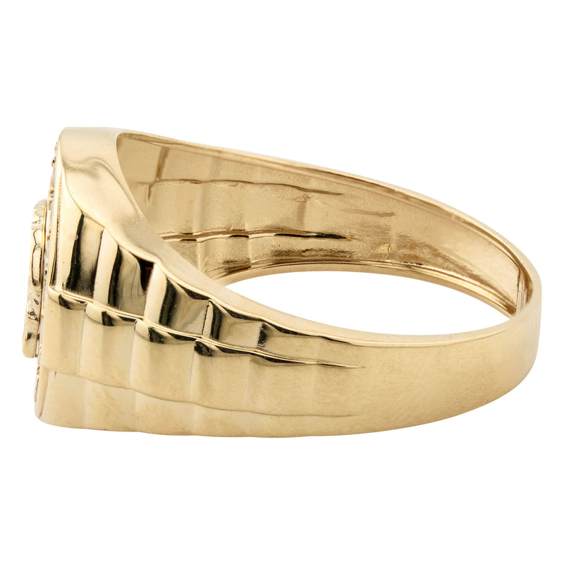 10K Gold Cz Eagle Ring For Men | 2.6 Grams