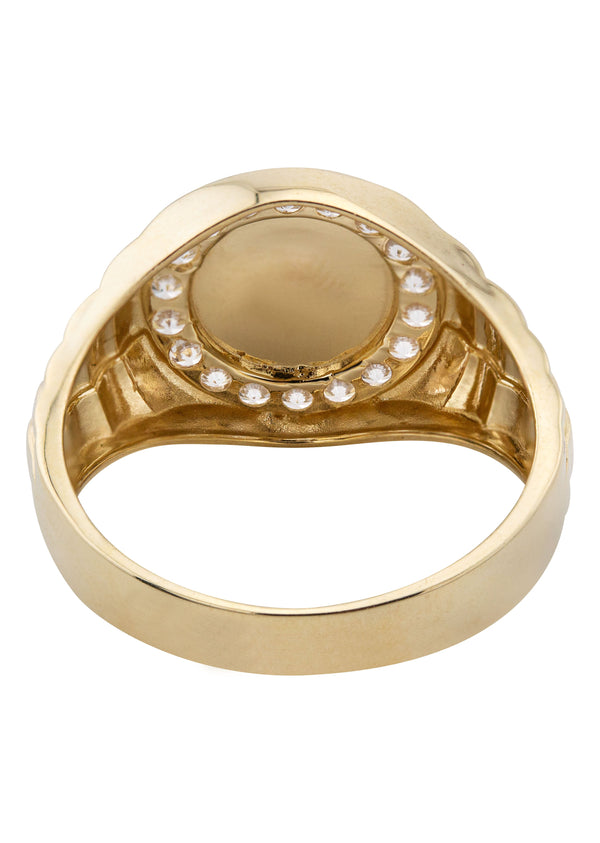 10K Gold Cz Money Sign Ring For Men | 2.6 Grams