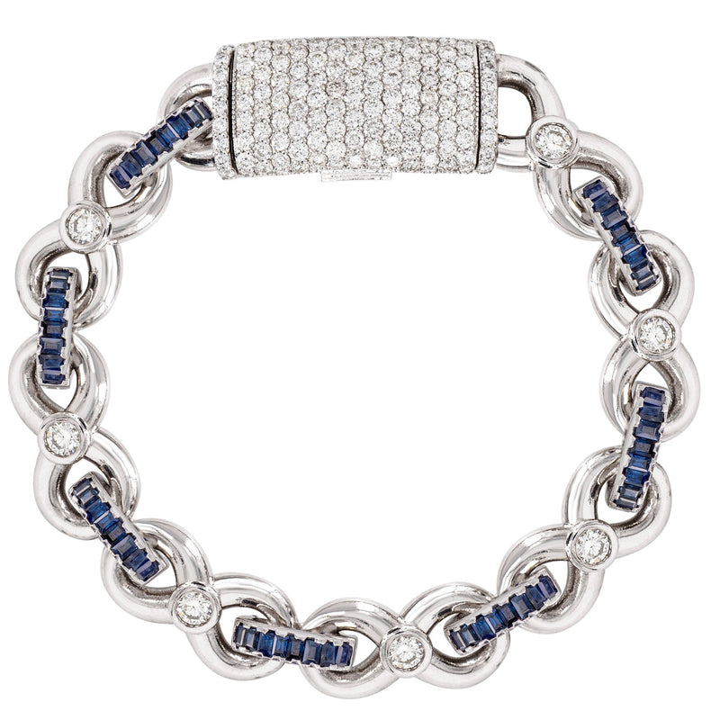 High End Jewelry - Iced Out Sapphire Bracelet
