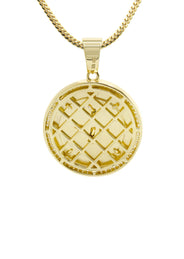 Silver Necklace - Gold Masonic Sign Necklace | 26.4 Grams
