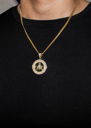 Silver Necklace - Gold Masonic Sign Necklace | 26.4 Grams