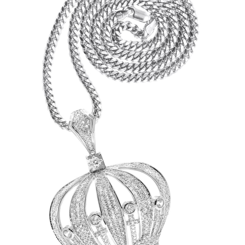Silver Crown Necklace | 33.2 Grams
