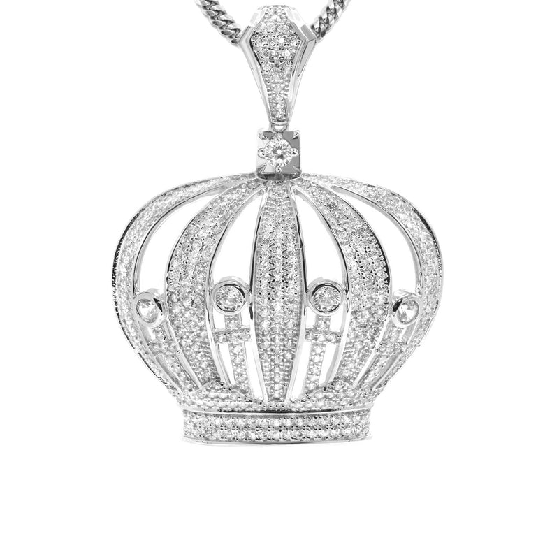 Silver Crown Necklace | 33.2 Grams