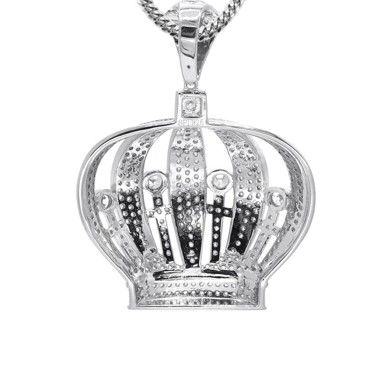 Silver Crown Necklace | 33.2 Grams