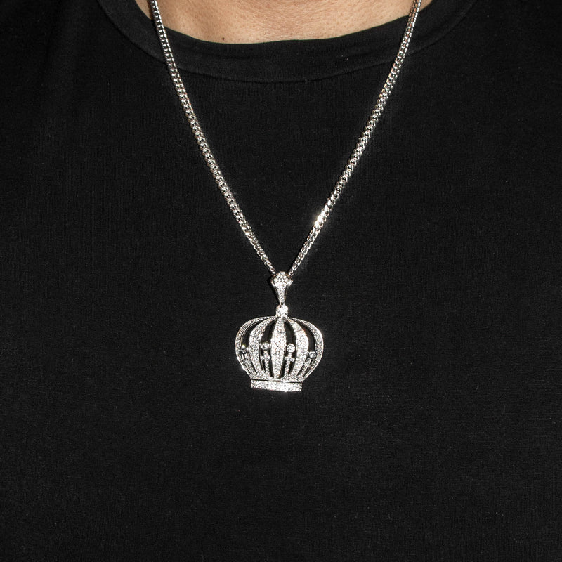 Silver Crown Necklace | 33.2 Grams